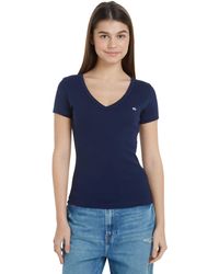 Tommy Hilfiger - Tjw Slim Essential Rib V Ss Dw0Dw17385 - Lyst