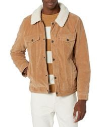 Levi's - Mens Buffed Cow Sherpa Trucker Faux Leather Jacket - Lyst