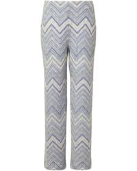 S.oliver - Wide-Leg-Hose aus Strickjersey mit Futtershorts und Elastikbund himmelblau 42 - Lyst