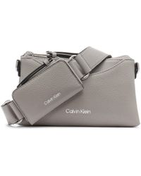 Calvin Klein - Chrome Organizational 2 In 1 Top Zip Crossbody - Lyst