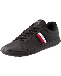 Tommy Hilfiger - Corporate Leather Cup Stripes Cupsole Trainers - Lyst