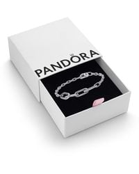 PANDORA - Me Slim Link Chain Bracelet In Sterling Silver For Medallion Charms - Lyst