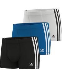 adidas - Pack Of 3 Cotton Flex 3 Stripes Boxer Shorts - Lyst