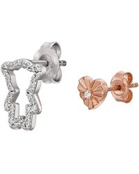 Emporio Armani - Zweifarbiger Sterling Silber Ohrring - Lyst
