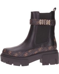 Guess - Scarpe donna stivaletto Yelma ecopelle black/brown D24GU32 FL8YEAFAL10 39 - Lyst