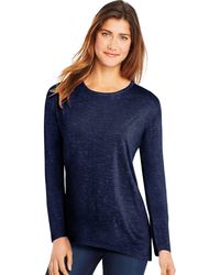 Hanes - Long Sleeve Lace Panel Tee - Lyst