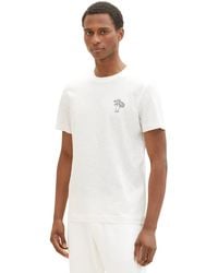 Tom Tailor - 1036374 T-Shirt mit Palmen-Print - Lyst