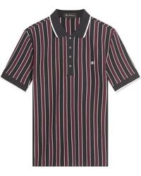 Ben Sherman - (0074021il Vertical Stripe Polo In Black In 4xl - Lyst