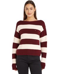 Tommy Hilfiger - Co Cardi Stitch Open-nk Swt Pullovers - Lyst