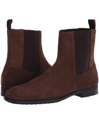 HUGO - Hugo Smooth Suede Pull On Chelsea Boot Hunting Shoe - Lyst