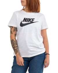 Nike - Essntl Icon Futur T-shirt White/black S - Lyst