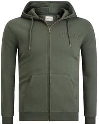 GANT - Embossed Full-zip Hoodie Sweatshirt - Lyst