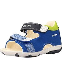 Geox B Sandal Elba B, Sandalias de Punta Descubierta para Bebés - Azul