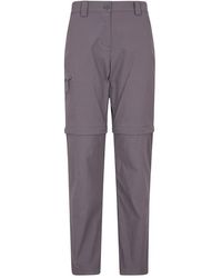 Mountain Warehouse Trek Stretch S Convertible Trousers -quick Drying Casual Trousers - Grey