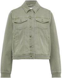 S.oliver - Elastische Jeansjacke mit seitlichen Eingrifftaschen salbeigrün 34 - Lyst