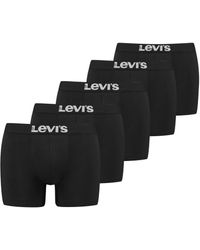 Levi's - Levis Solid Basic Boxer Shorts Pack Of 5 S M L Xl Xxl Black Blue - Lyst