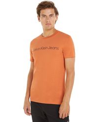 Calvin Klein - Jeans INSTITUTIONAL Logo Slim Tee J30J322344 Magliette a iche Corte - Lyst
