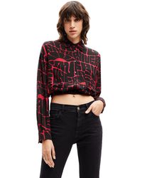 Desigual - Save Nature Cropped Shirt - Lyst