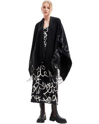 Desigual - Poncho_Logo Paris - Lyst