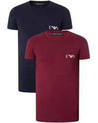 Emporio Armani - 2 Pack Lounge Crew T-shirt - Lyst