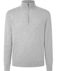 Hackett - Hackett Cotton Cashmere Half Zip Sweater XL - Lyst