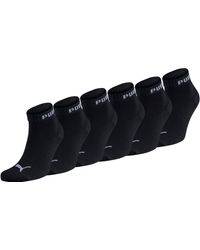 PUMA - Unisex Sportsocken Quarter 6er Pack – Statement Edition Größe 47-49, Black - Lyst