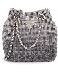 Guess - Zalina Mini Pouch Silver - Lyst