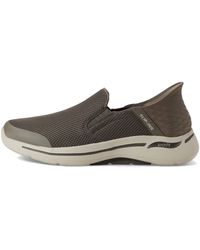 Skechers - 216259 Slip Ins Go Walk Arch Fit Taupe Trainers 11 - Lyst