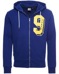 Superdry - Sweat à Capuche zippé Classique College Bleu Downhill L - Lyst