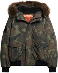 Superdry - Everest Hooded Puffer Bomber Jacke - Lyst