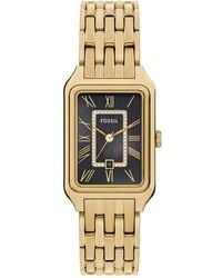 Fossil - Raquel Three-hand Date Gold-tone Stainless Steel Watch - Lyst