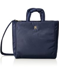 Tommy Hilfiger - Th Flow Tote Solid Bag With Zip - Lyst