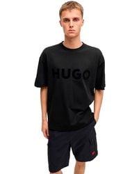 HUGO Dinkee 10259511 Short Sleeve T-shirt S Black for Men