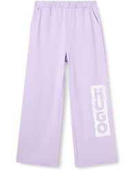 HUGO - Light/Pastel Purple Jersey Trousers - Lyst