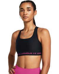 Under Armour - S Crossback Mid Impact Sports Bra, - Lyst