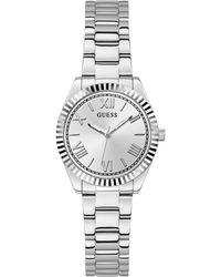 Guess - Uhr Armbanduhr Mini Luna GW0687L1 Edelstahl Silber - Lyst
