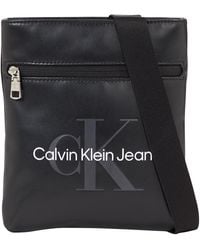 Calvin Klein - Jeans Borsa a Tracolla Uomo Monogram Soft Piccola - Lyst