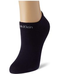 Mujer Ropa de Calcetines y medias de Calcetines Logo Cuff Stripe Liner Socks 2 Pack Zapatillas de Calvin Klein de color Azul 