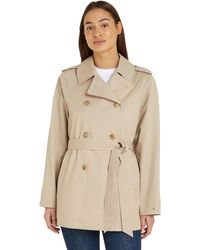 Tommy Hilfiger - Cotton Short Trench Ww0ww40481 Woven Jackets - Lyst