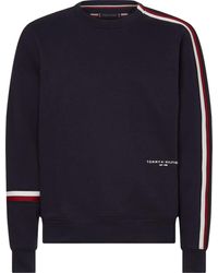 Tommy Hilfiger - Sweatshirt New GLOBAL Stripe Marine - Lyst