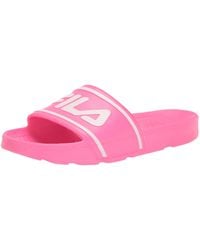 fila flip flops pink