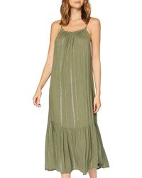 Dorothy Perkins Khaki Lurex Midaxi Dress Swimwear Cover - Green