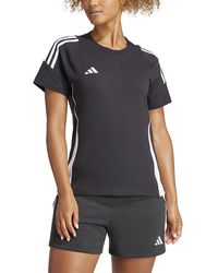 adidas - Teamsport Textil - T-Shirts Tiro 24 T-Shirt schwarzweiss - Lyst