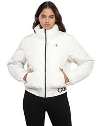 Calvin Klein - Winter Jacket Logo Short Puffer - Lyst