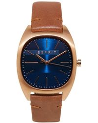 Esprit - S Analogue Quartz Watch With Leather Strap Es1g038l0055 - Lyst