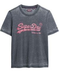 Superdry - Vintage T-Shirt mit Logo und Verzierung Finster Marineblau 36 - Lyst