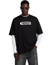 G-Star RAW - Old School Logo Boxy Short Sleeve T-shirt - Lyst