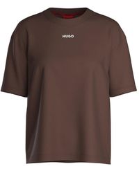 HUGO - T-Shirt ,Medium Brown213,M - Lyst