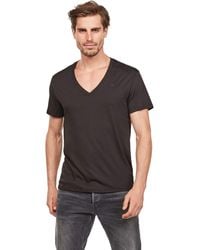 G-Star RAW - Base V T S/s 2-Pack Camiseta, Negro (Black 990), Medium para Hombre - Lyst