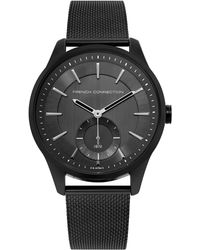 French Connection - S Analogue Classic Quartz Watch With Stainless Steel Strap Fc1333bm - Lyst